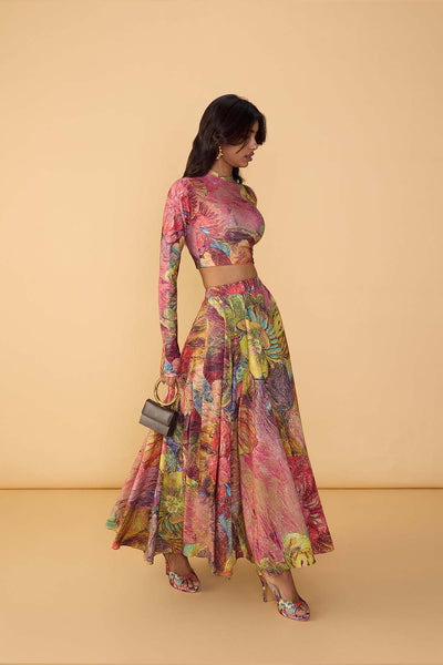 Saaksha & Kinni Peony Skirt indian designer wear online shopping melange singapore
