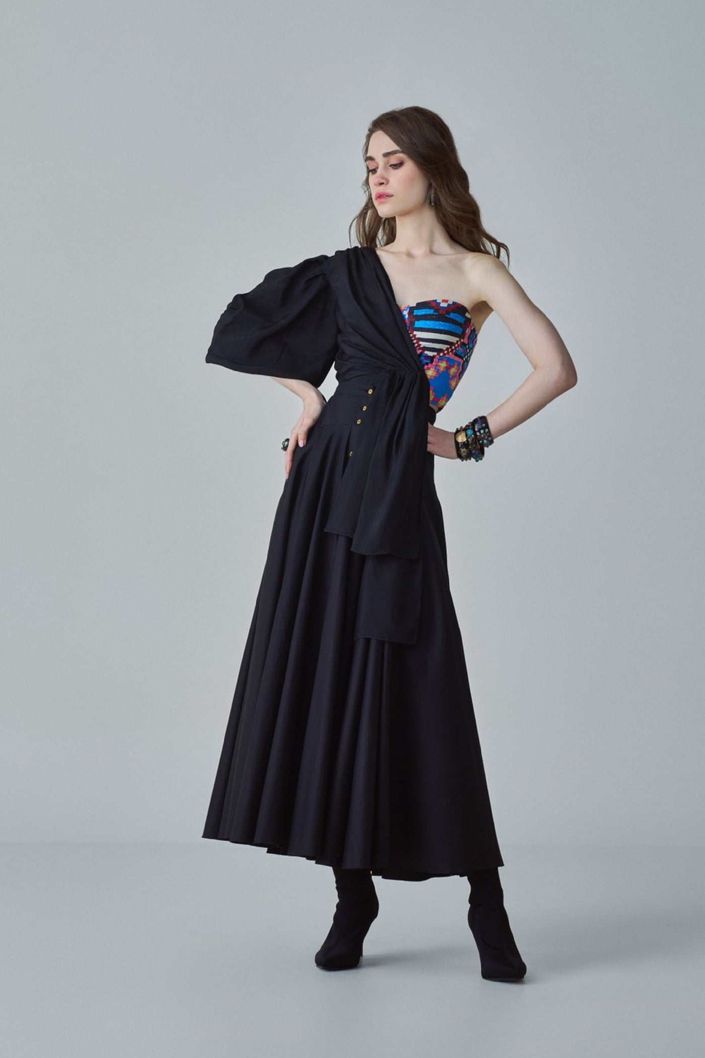 Saaksha & Kinni Ria Blouse indian designer wear online shopping melange singapore