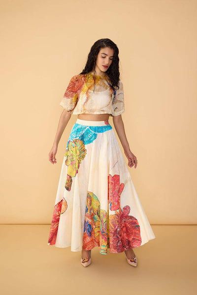 Saaksha & Kinni Rosetta Blouse indian designer wear online shopping melange singapore 