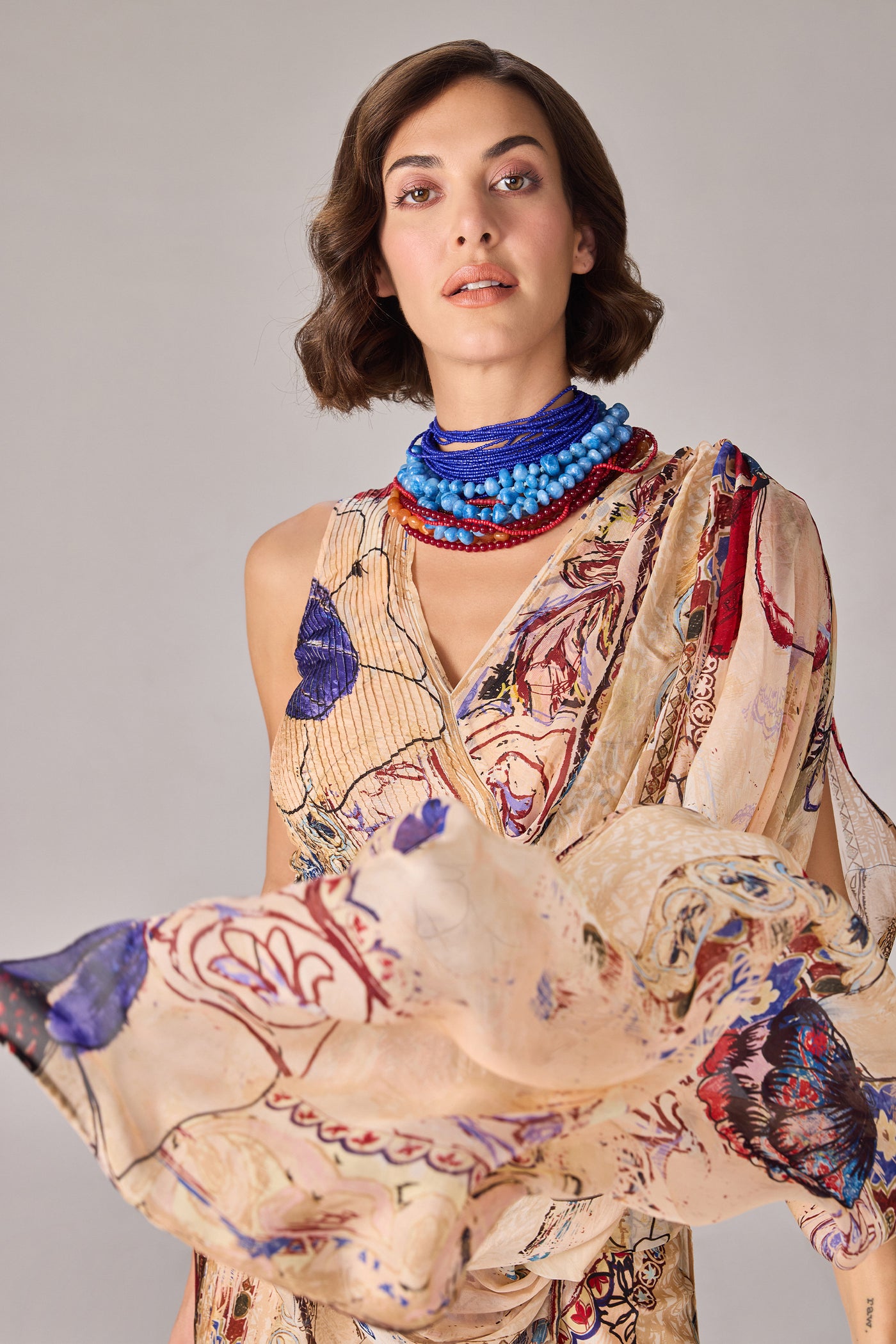 Saaksha & Kinni Sadie Dress Multi indian designer wear online shopping melange singapore