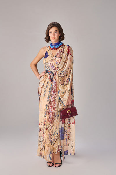 Saaksha & Kinni Sadie Dress Multi indian designer wear online shopping melange singapore