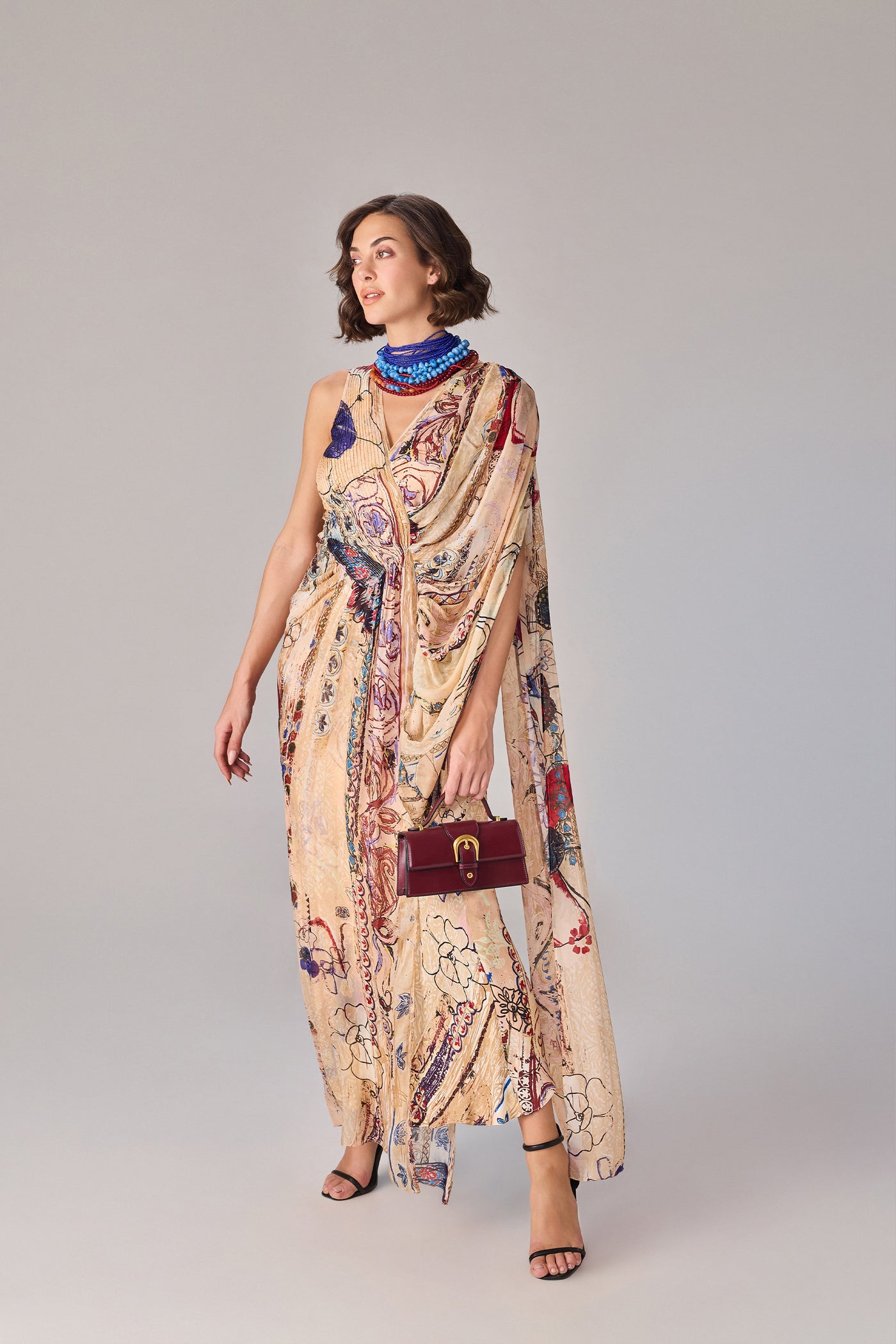 Saaksha & Kinni Sadie Dress Multi indian designer wear online shopping melange singapore