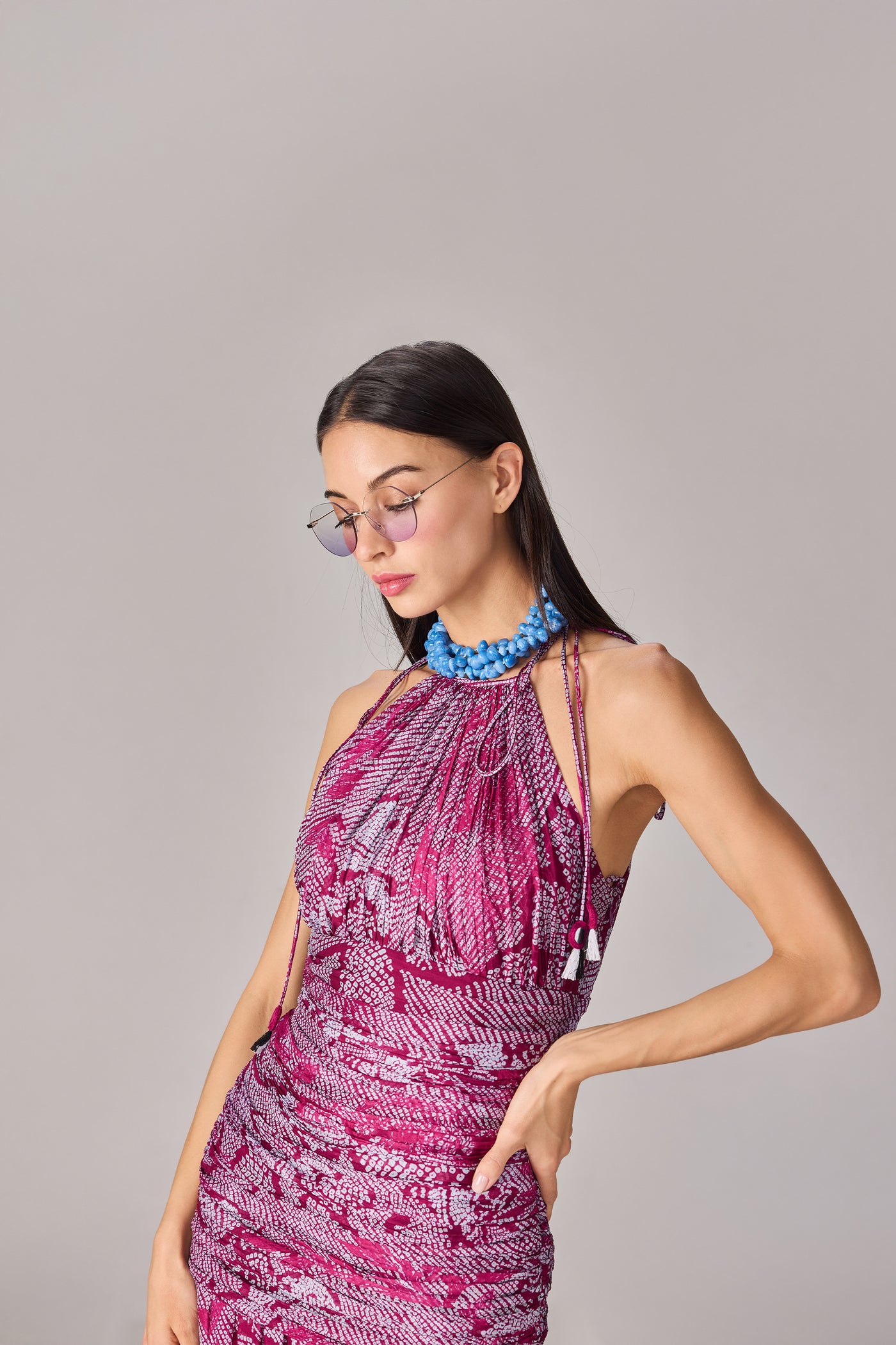 Saaksha & Kinni Sapphire Dress indian designer wear online shopping melange singapore