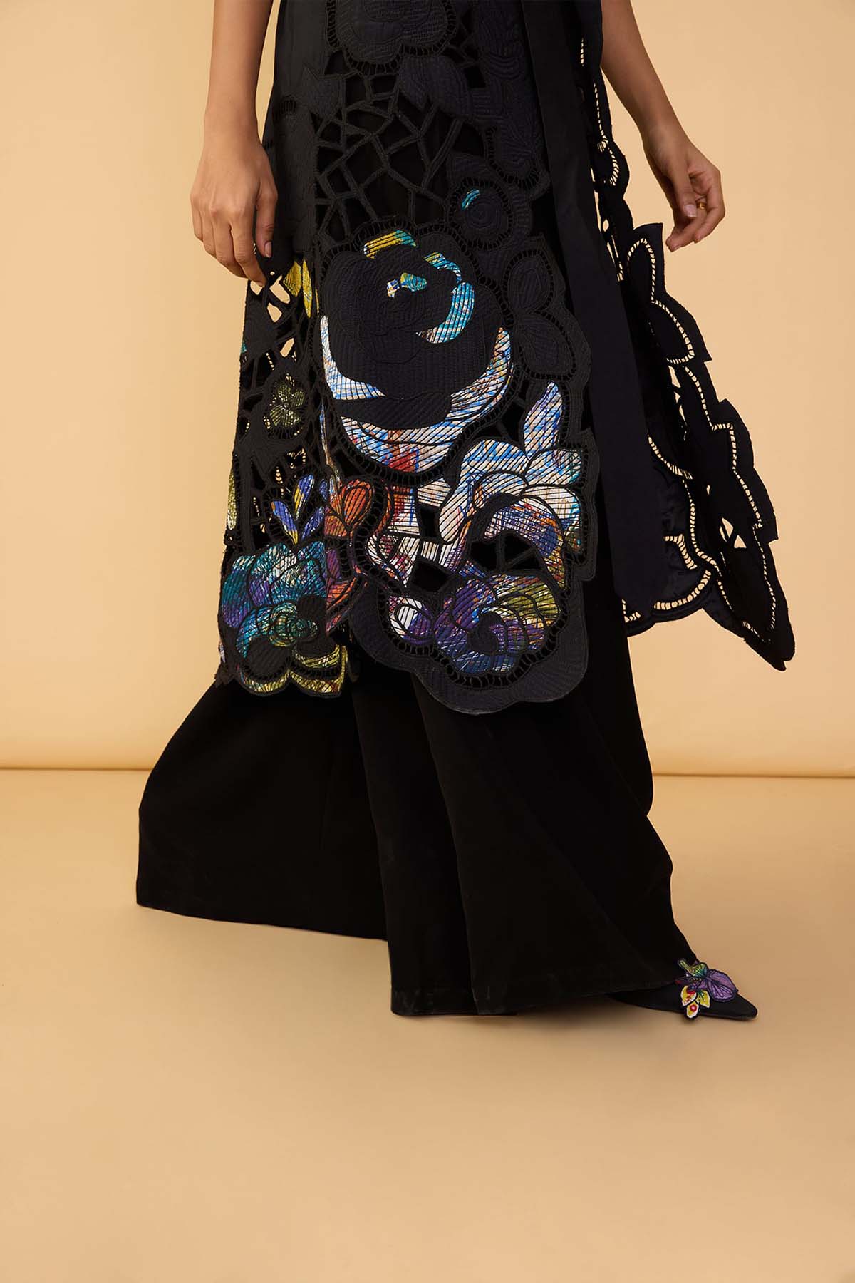 Saaksha & Kinni Saylor Palazzo Black indian designer wear online shopping melange singapore 