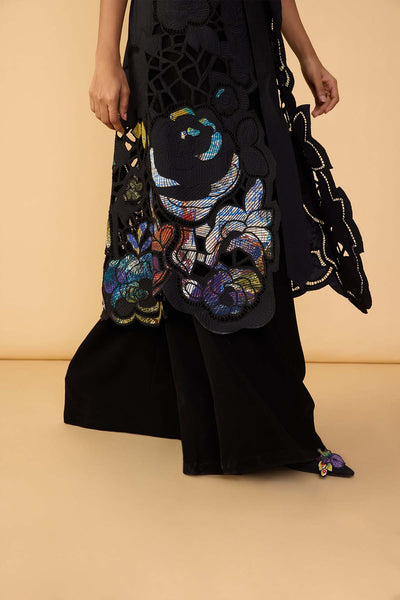 Saaksha & Kinni Saylor Palazzo Black indian designer wear online shopping melange singapore 