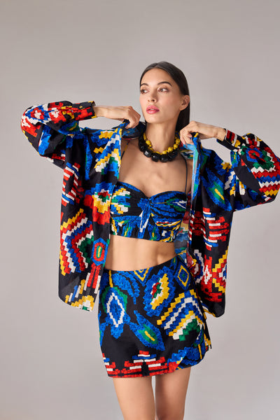 Saaksha & Kinni Sia Skort indian designer wear online shopping melange singapore

