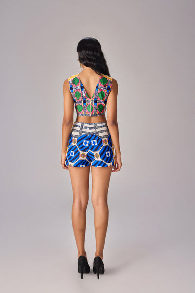 Saaksha & Kinni Sia Skort Multi indian designer wear online shopping melange singapore