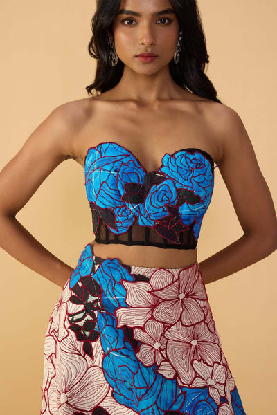Saaksha & Kinni Starla Corset Blouse indian designer wear online shopping melange singapore 
