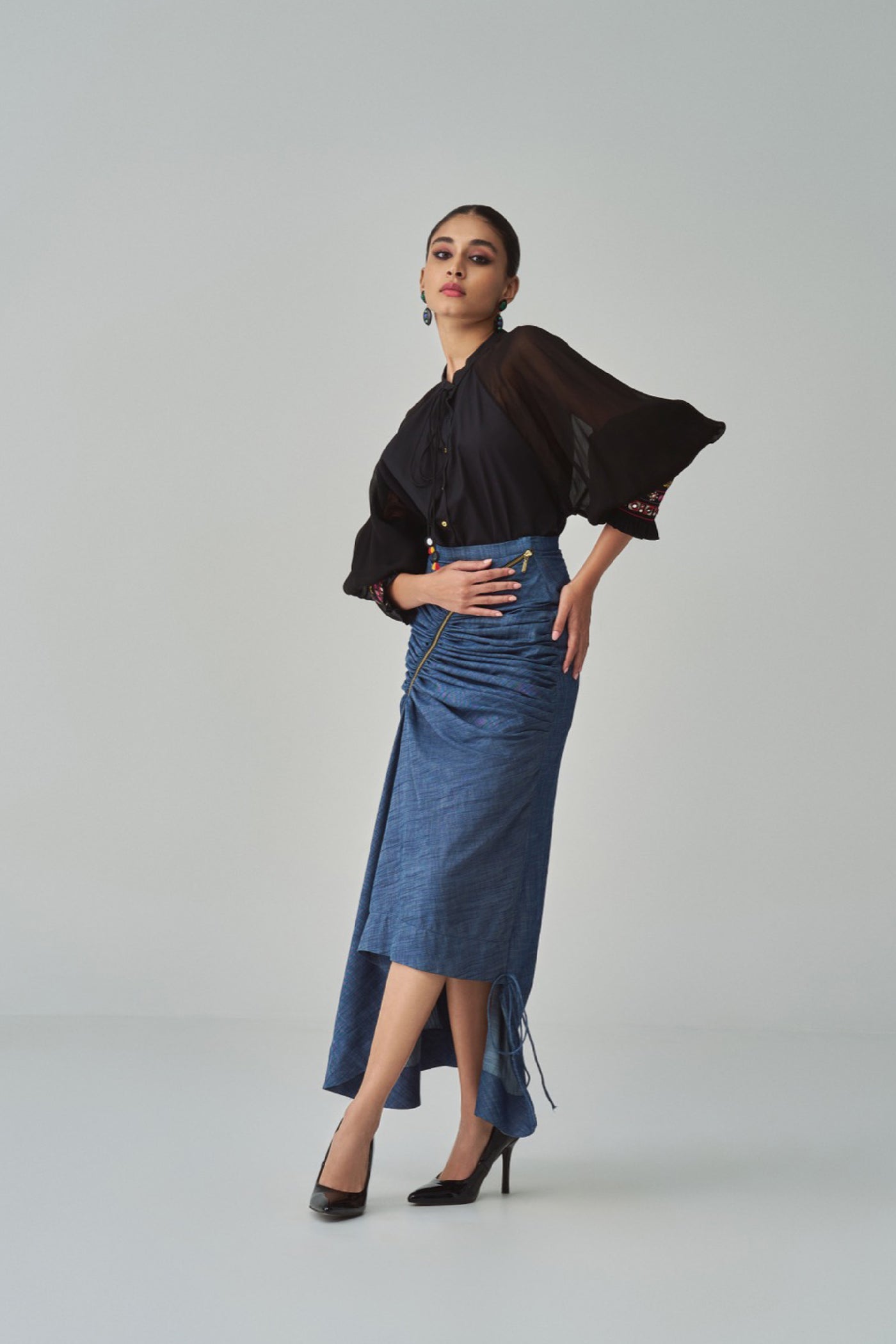 Saaksha & Kinni Tara Blouse indian designer wear online shopping melange singapore