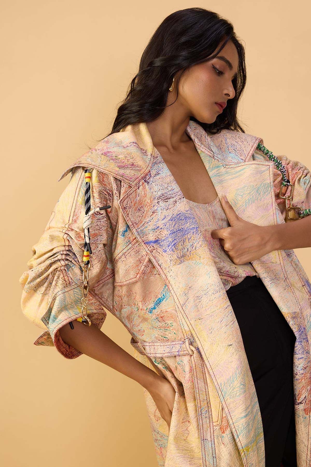 Saaksha & Kinni Willow Trench indian designer wear online shopping melange singapore