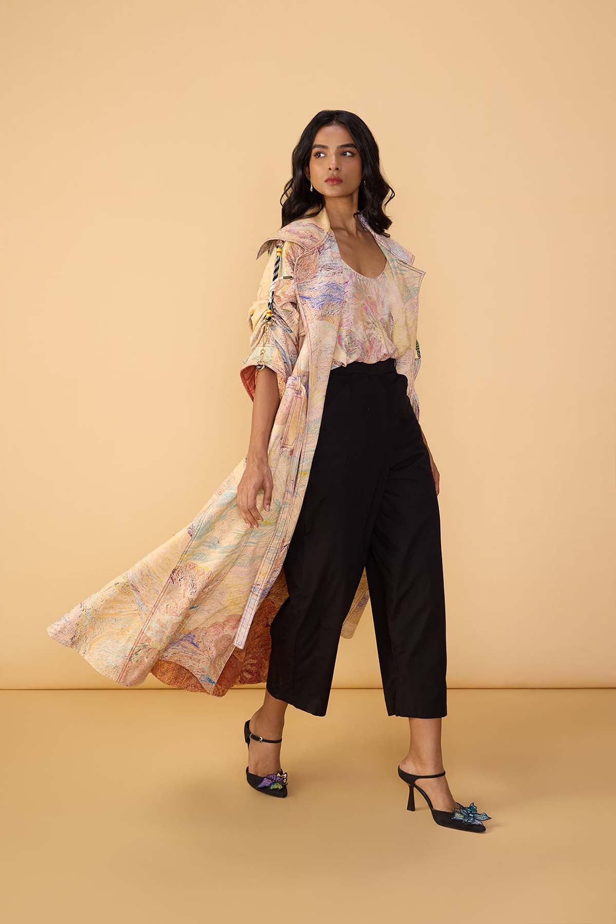 Saaksha & Kinni Willow Trench indian designer wear online shopping melange singapore