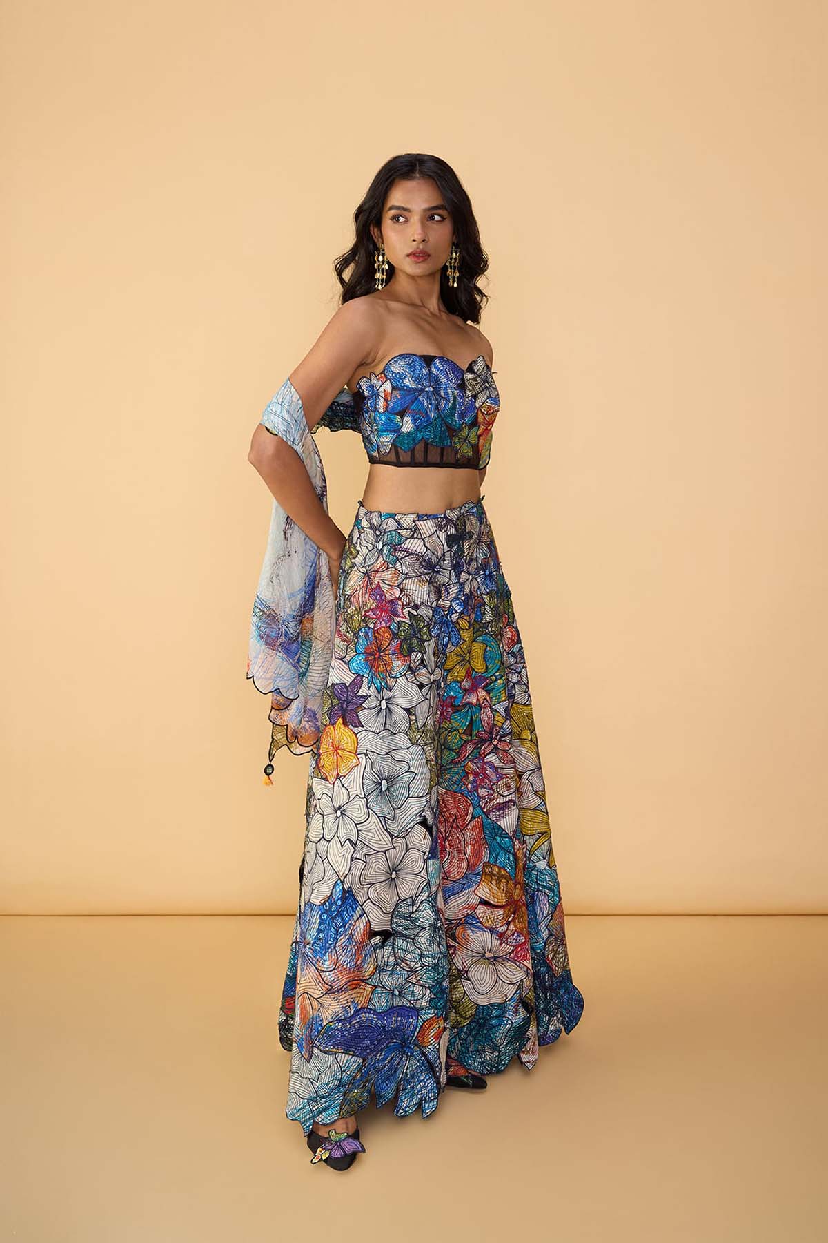 Saaksha & Kinni Zoya Lehenga Skirt indian designer wear online shopping melange singapore 
