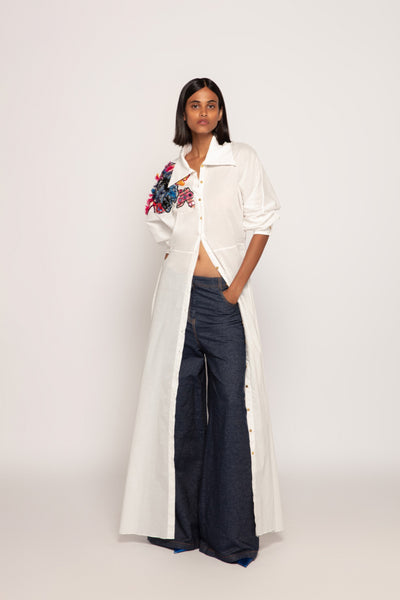 Saaksha & Kinni Flared Low Rise Jeans indian designer wear online shopping melange singapore