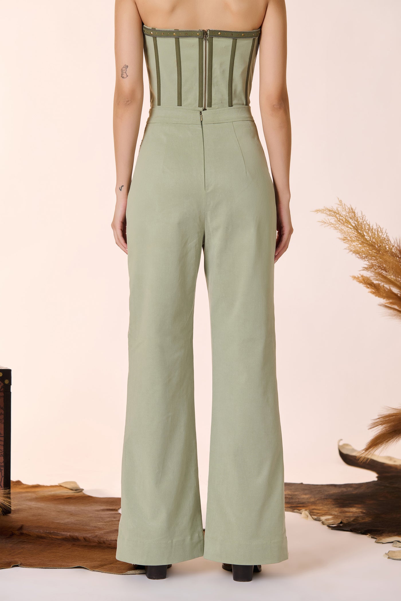 Shantanu & Nikhil Pistachio Corset Top indian designer wear online shopping melange singapore