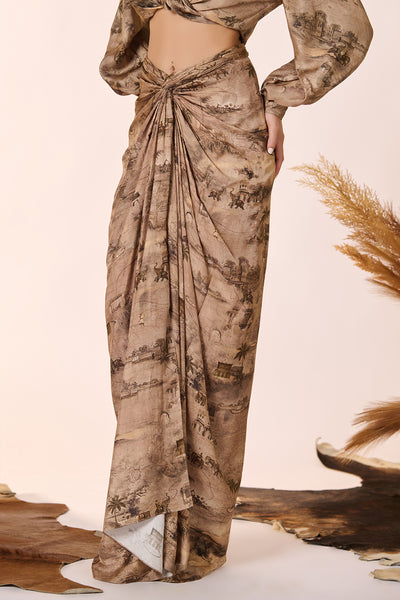 Shantanu & Nikhil Safari Print Skirt indian designer wear online shopping melange singapore