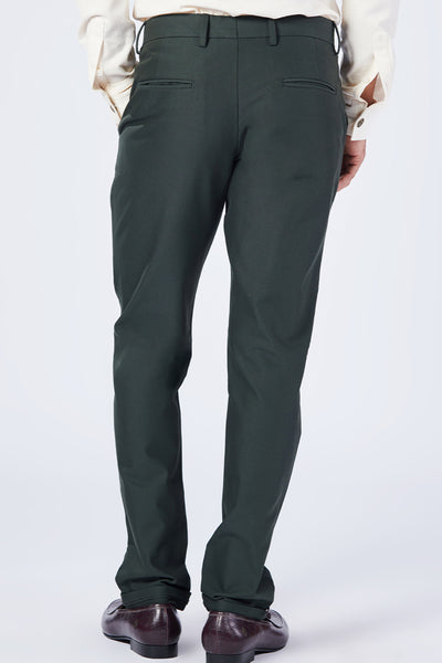 Shantanu & Nikhil Menswear Classic Military Green Trousers With Adamas indian designer wear online shopping melange singapore