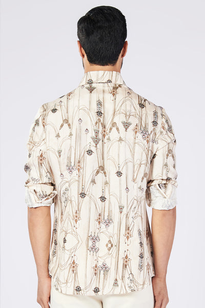 Shantanu & Nikhil Menswear Jewel Printed Shirt indian designer wear online shopping melange singapore