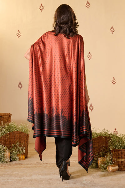 Shantanu & Nikhil Adamas Printed Cape indian designer wear online shopping melange singapore