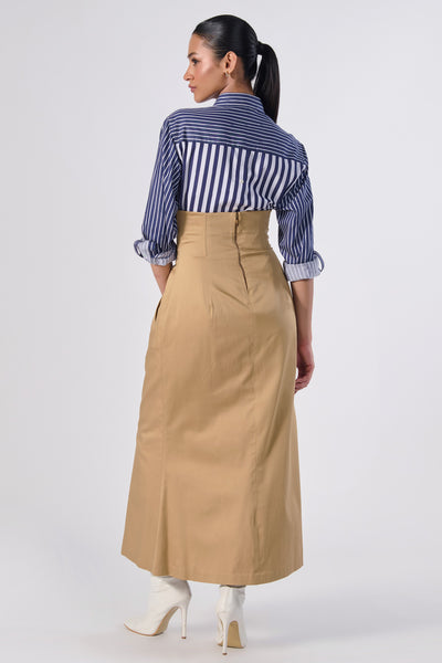Shantanu & Nikhil Beige Corseted Skirt indian designer wear online shopping melange singapore