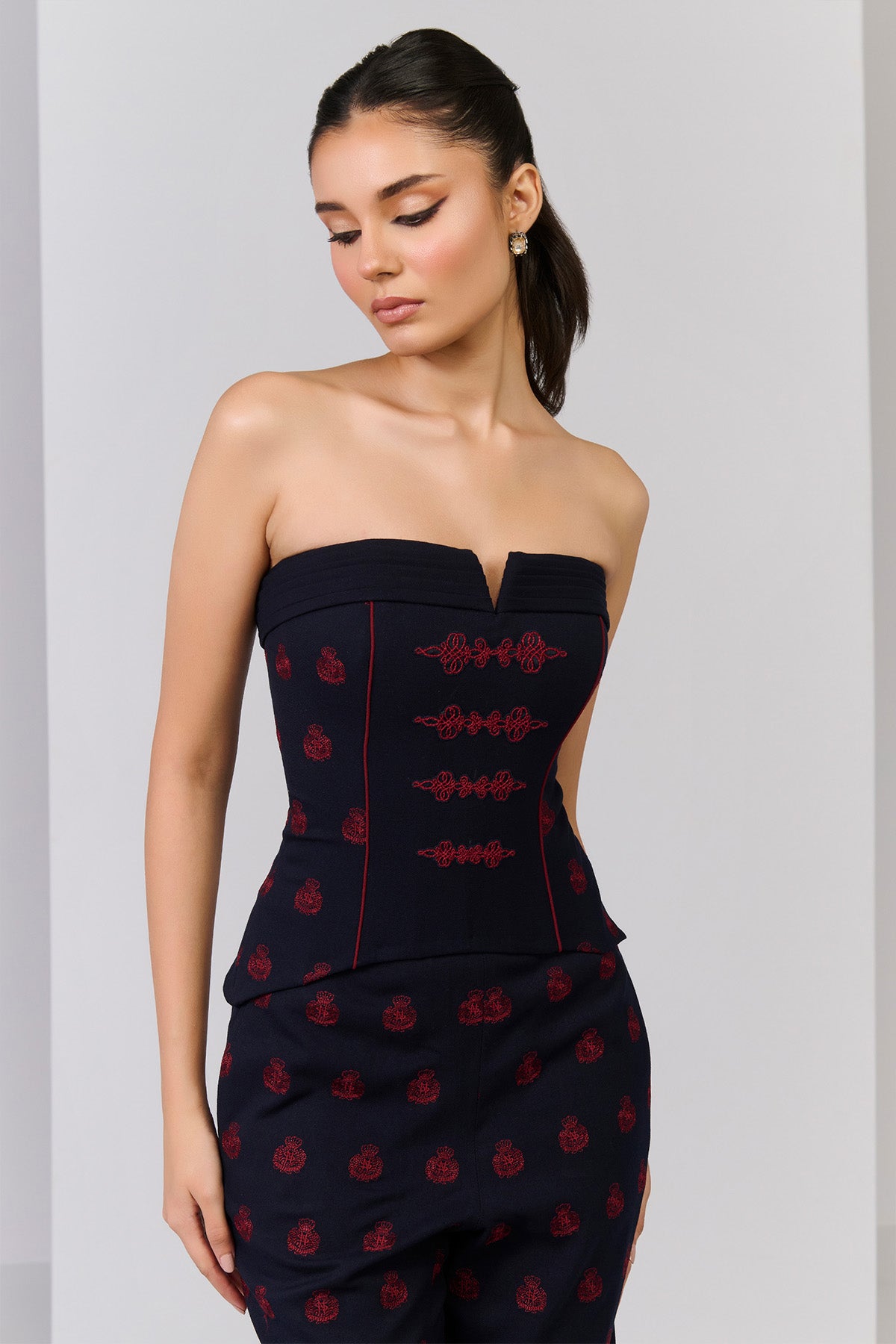 Shantanu & Nikhil Celtic Knot Detailed Corset indian designer wear online shopping melange singapore 