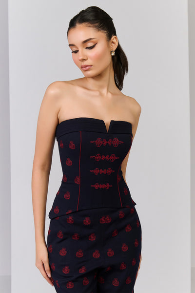 Shantanu & Nikhil Celtic Knot Detailed Corset indian designer wear online shopping melange singapore 