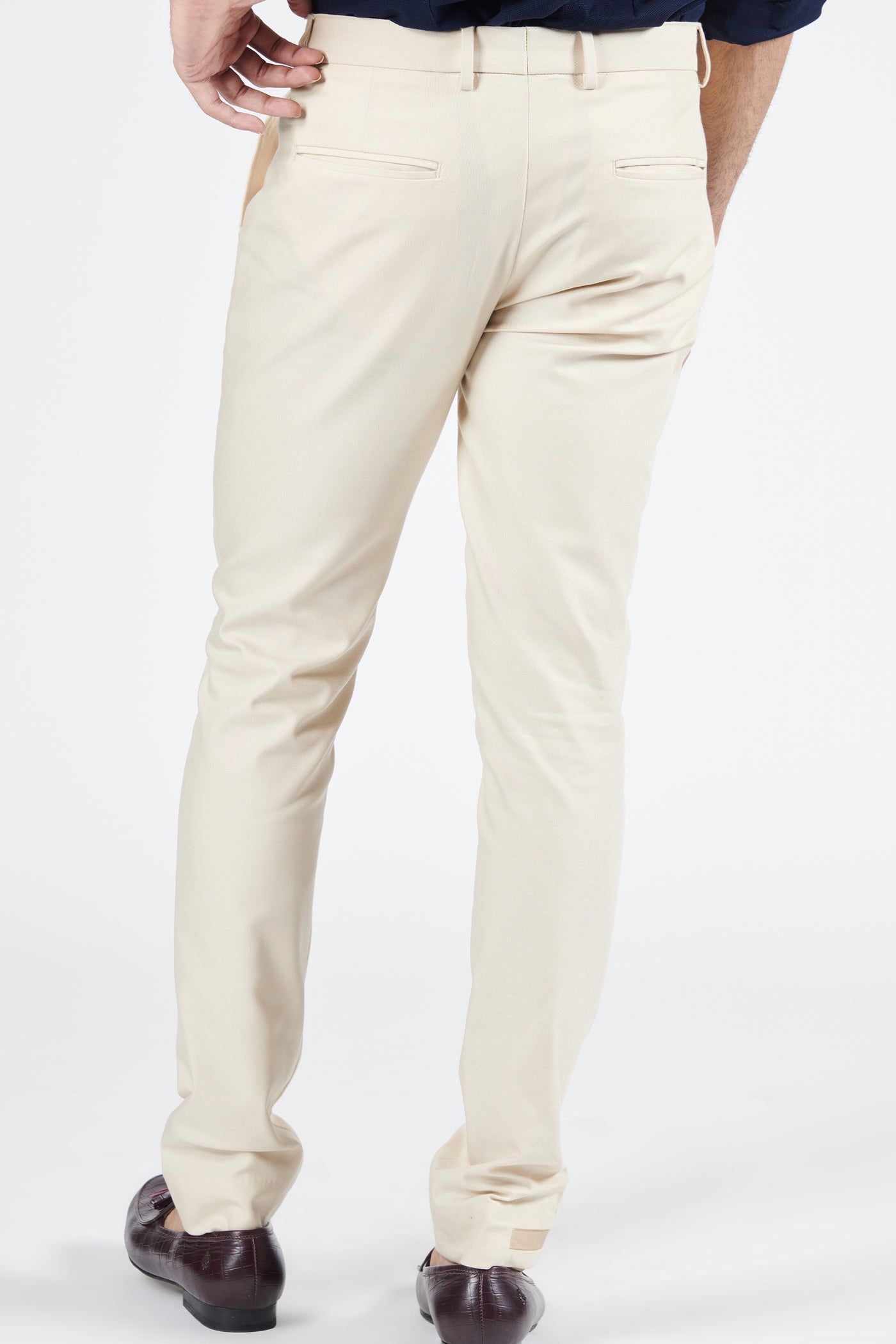 Shantanu & Nikhil Classic Off White Trouser With Adamas indian designer wear online shopping melange singapore