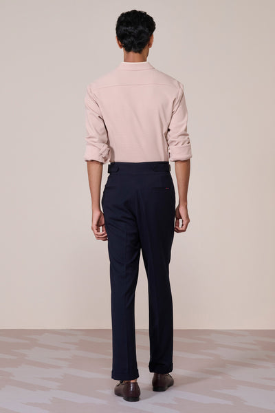 Shantanu & Nikhil Menswear Beige Honeycomb Crested Shirt indian designer wear online shopping melange singapore