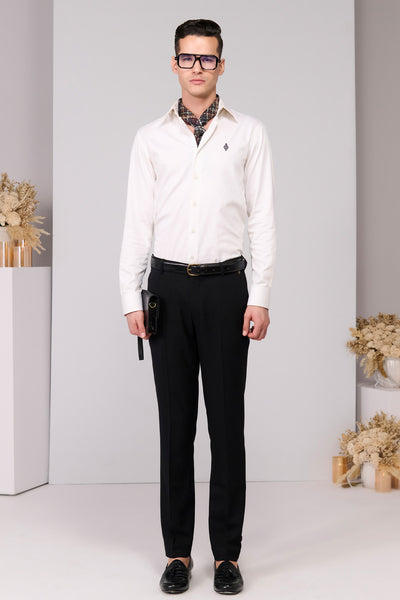 Shantanu & Nikhil Menswear Black Torusers With Signature Adamas indian designer wear online shopping melange singapore 