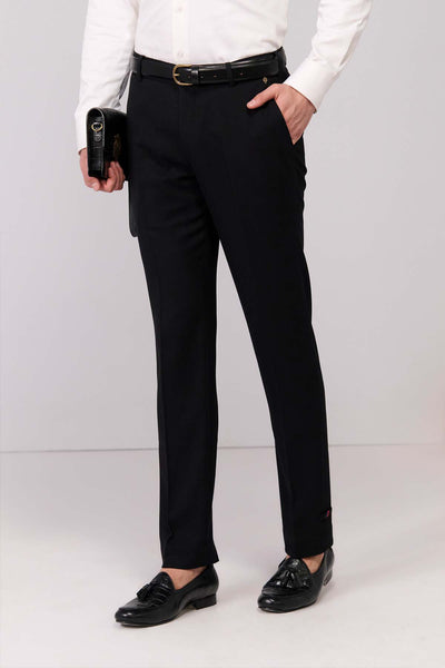 Shantanu & Nikhil Menswear Black Torusers With Signature Adamas indian designer wear online shopping melange singapore 