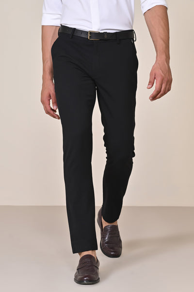 Shantanu & Nikhil Menswear Black Trousers with Tape Detailing indian designer wear online shopping melange singapore