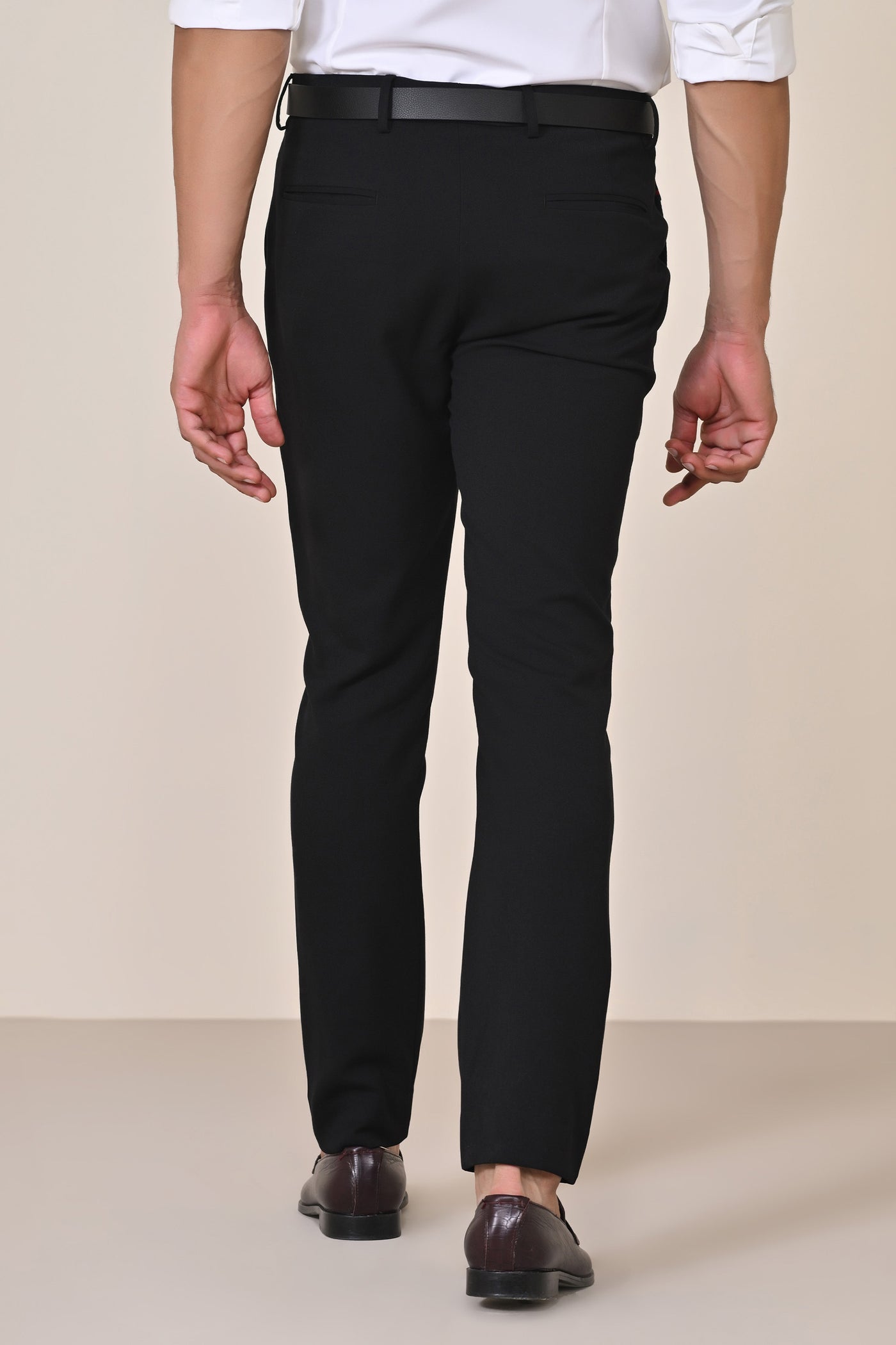 Shantanu & Nikhil Menswear Black Trousers with Tape Detailing indian designer wear online shopping melange singapore