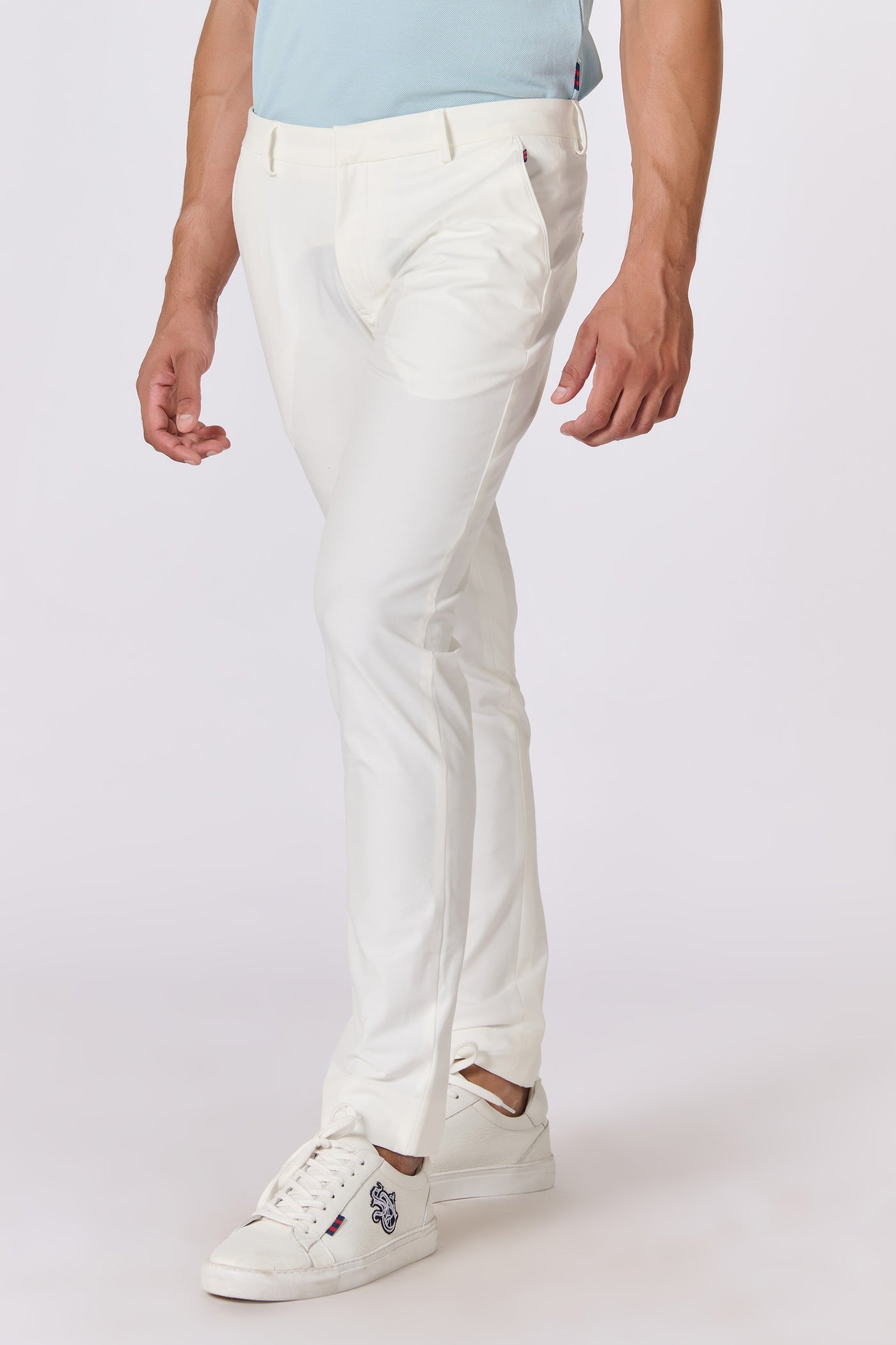 Shantanu & Nikhil Menswear Classic Off White Trouser With Tape Detailing indian designer wear online shopping melange singapore