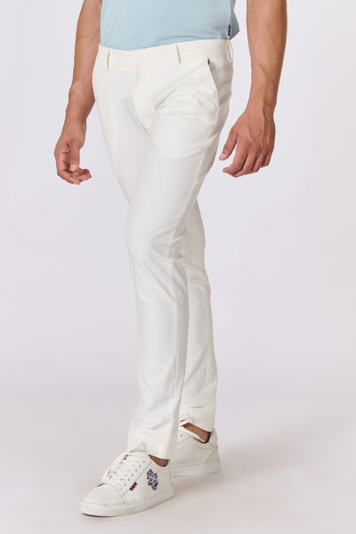 Shantanu & Nikhil Menswear Classic Off White Trouser With Tape Detailing indian designer wear online shopping melange singapore