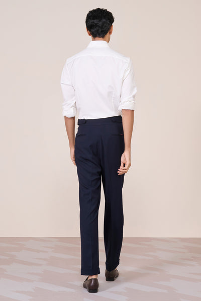 Shantanu & Nikhil Menswear Classic Off White Shirt with Contrast Placket indian designer wear online shopping melange singapore