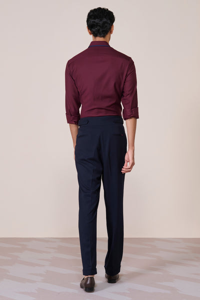 Shantanu & Nikhil Menswear Concealed Placket Cherry Shirt indian designer wear online shopping melange singapore