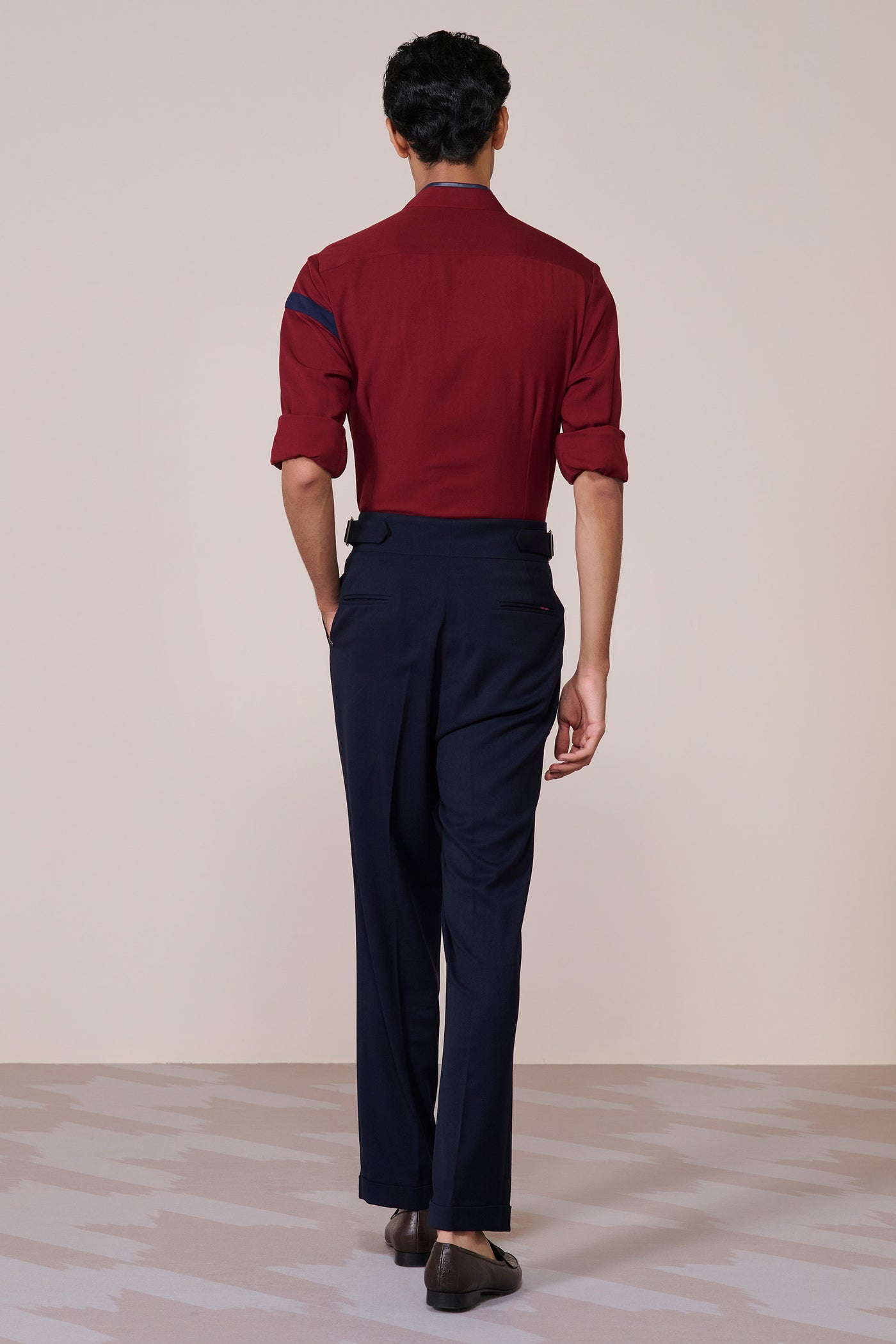 Shantanu & Nikhil Menswear Crested Cherry Shirt indian designer wear online shopping melange singapore