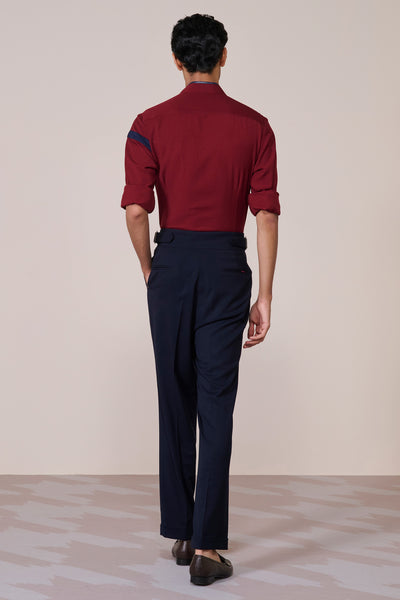 Shantanu & Nikhil Menswear Crested Cherry Shirt indian designer wear online shopping melange singapore