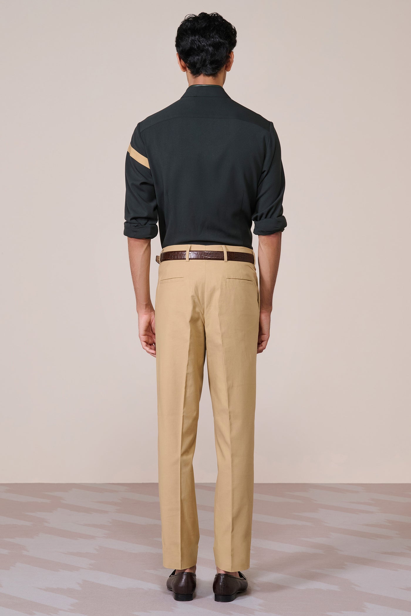 Shantanu & Nikhil Menswear Crested Emerald Shirt ndian designer wear online shopping melange singapore