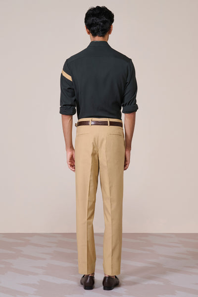 Shantanu & Nikhil Menswear Crested Emerald Shirt ndian designer wear online shopping melange singapore