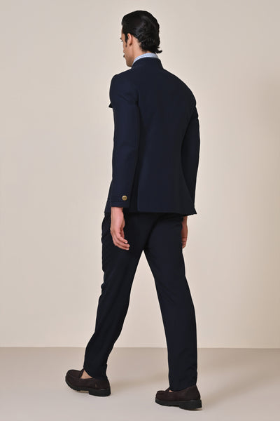 Shantanu & Nikhil Menswear Denim Bandhgala indian designer wear online shopping melange singapore

