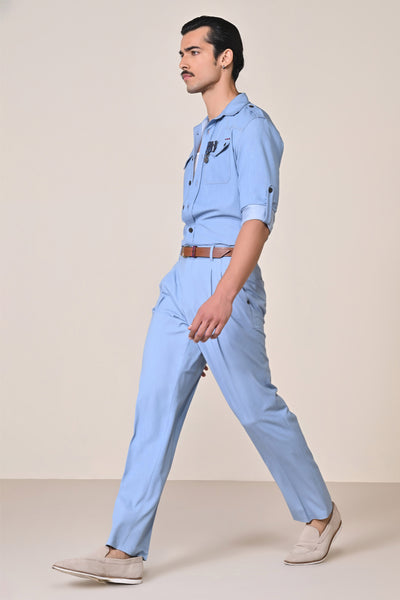 Shantanu & Nikhil Menswear Denim Utility Shacket indian designer wear online shopping melange singapore