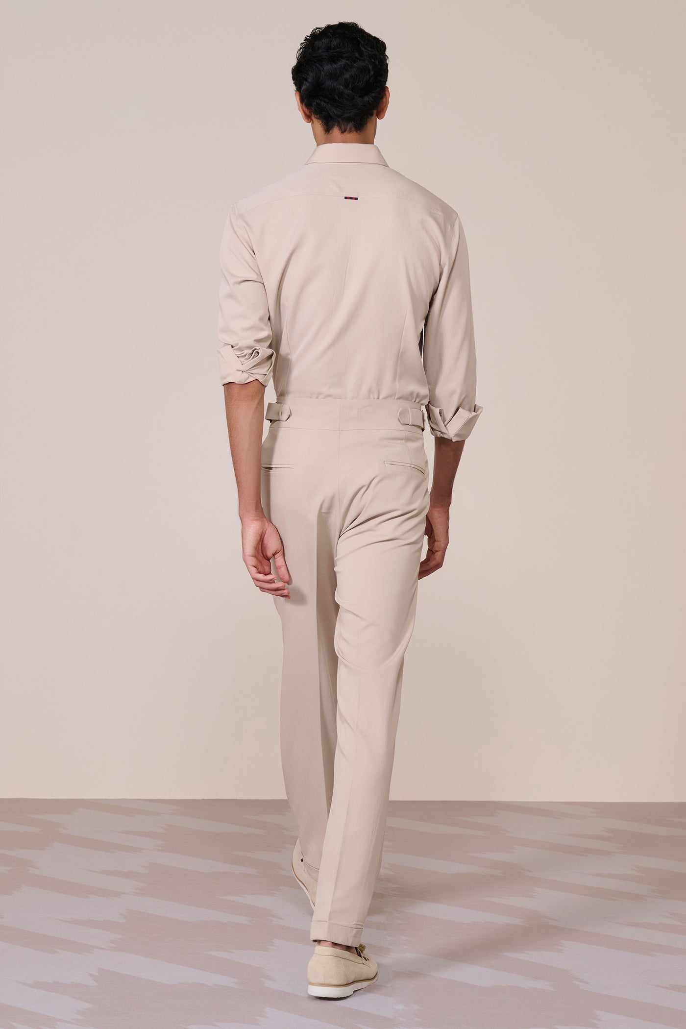 
Shantanu & Nikhil Menswear Ecru Printed Shirtl Shirt indian designer wear online shopping melange singapore