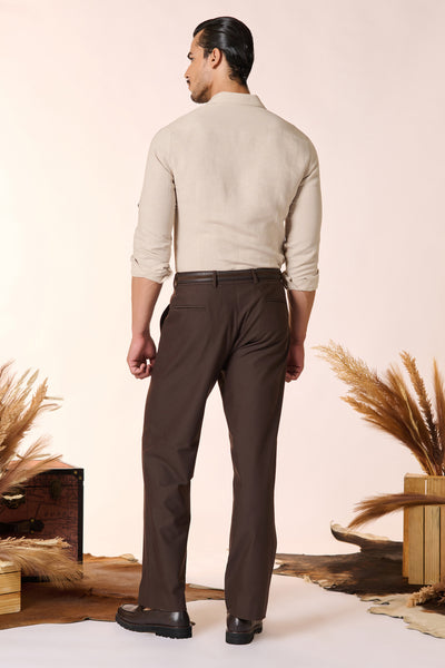 Shantanu & Nikhil Menswear Ecru Utility Shirt indian designer wear online shopping melange singapore
