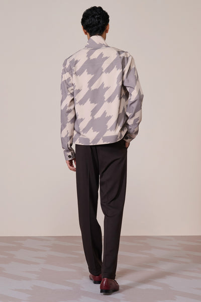 Shantanu & Nikhil Menswear Funnel Neck Printed Layering indian designer wear online shopping melange singapore