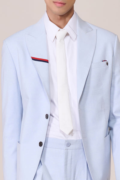 Shantanu & Nikhil Menswear Light Blue Linen Jacket indian designer wear online shopping melange singapore