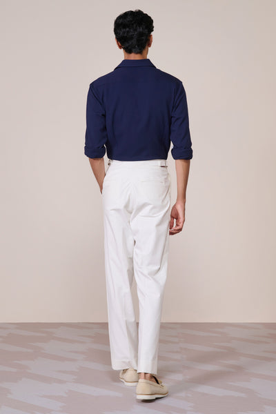 Shantanu & Nikhil Menswear Navy Colour Block Shirt indian designer wear online shopping melange singapore