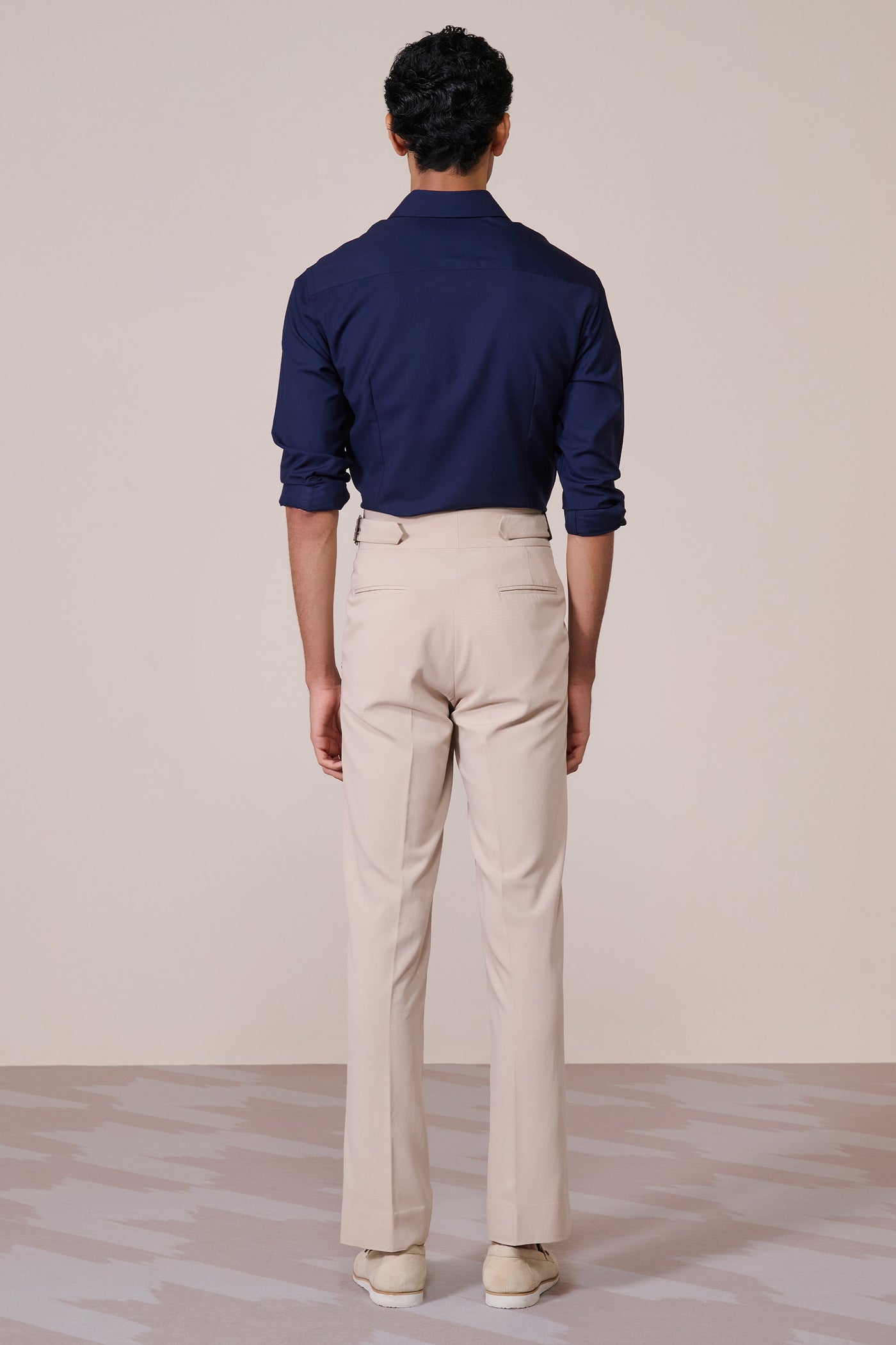 Shantanu & Nikhil Menswear Navy Eagle Embroidered Shirt indian designer wear online shopping melange singapore