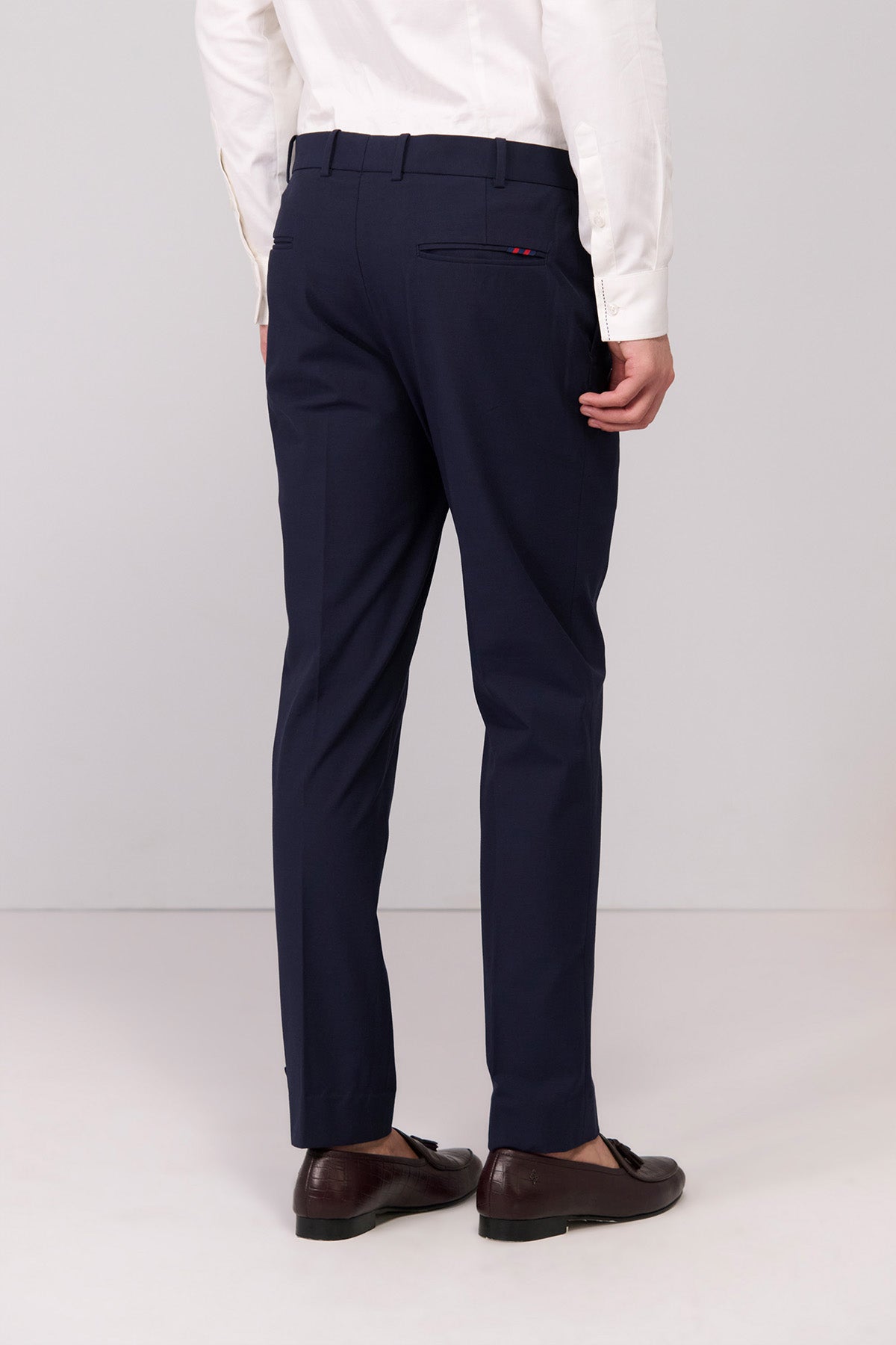 Shantanu & Nikhil Menswear Navy Trousers With Signature Adamas indian designer wear online shopping melange