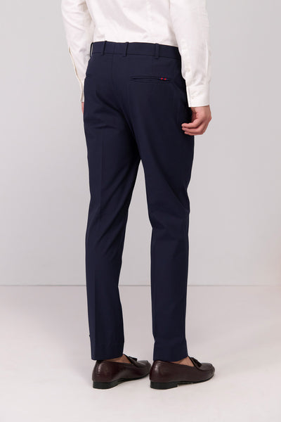 Shantanu & Nikhil Menswear Navy Trousers With Signature Adamas indian designer wear online shopping melange