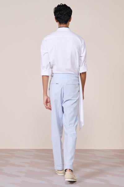 Shantanu & Nikhil Menswear Offwhite Draped Shirt indian designer wear online shopping melange singapore